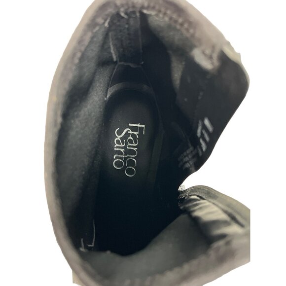 Franco Sarto Women's Black Leather Shaneen Peat Pointed Toe Ankle Booties Sz 8 - Picture 5 of 14